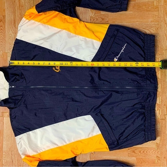 VTG Cal Bears Champion Track Jacket Large California University 90s Nylon Coach - Picture 3 of 5